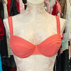 Stella McCartney Underwire Bra Buckle Strap Size 34D Orange